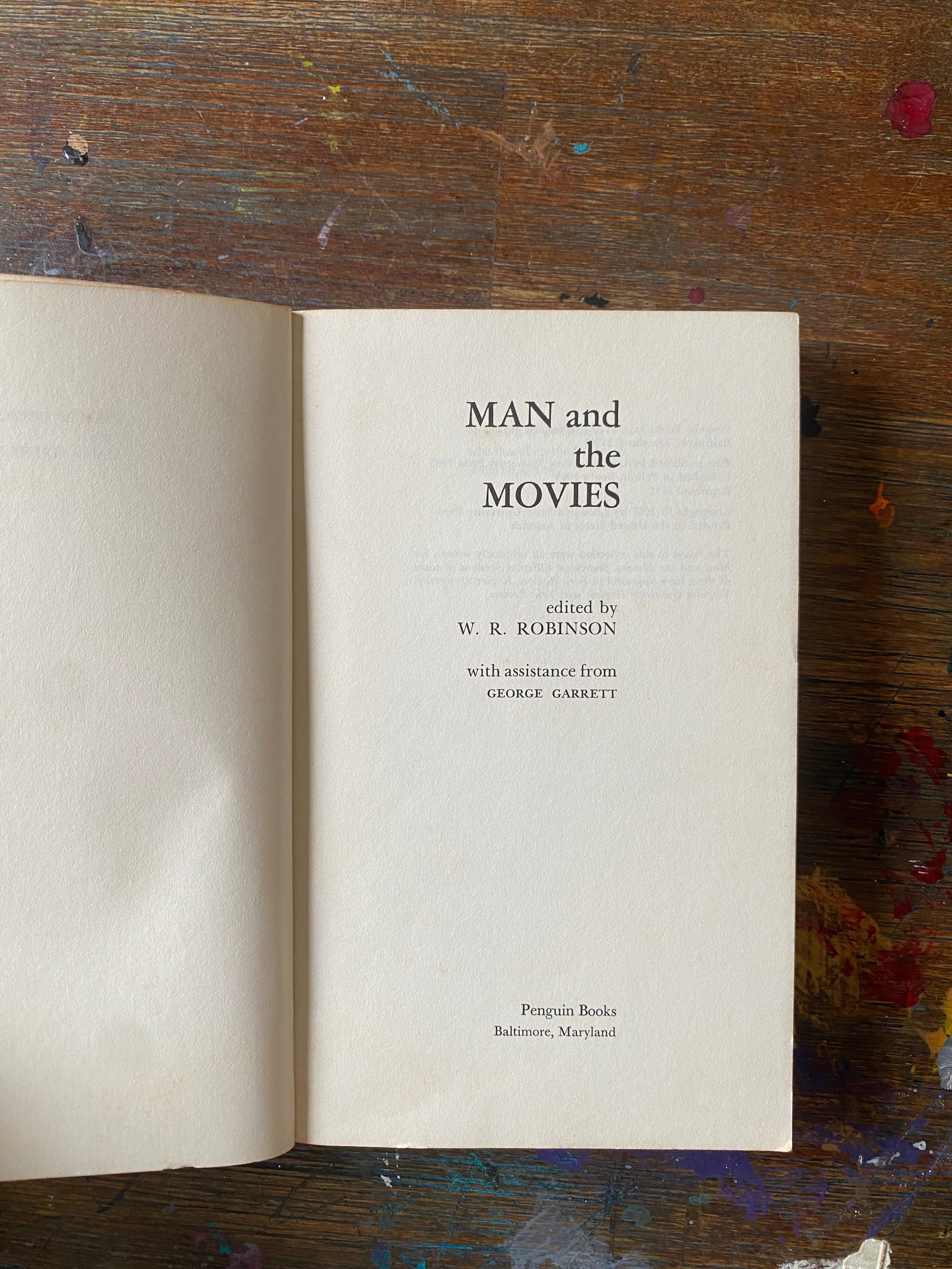 Man and the Movies - (ED.) Robinson, W. R.