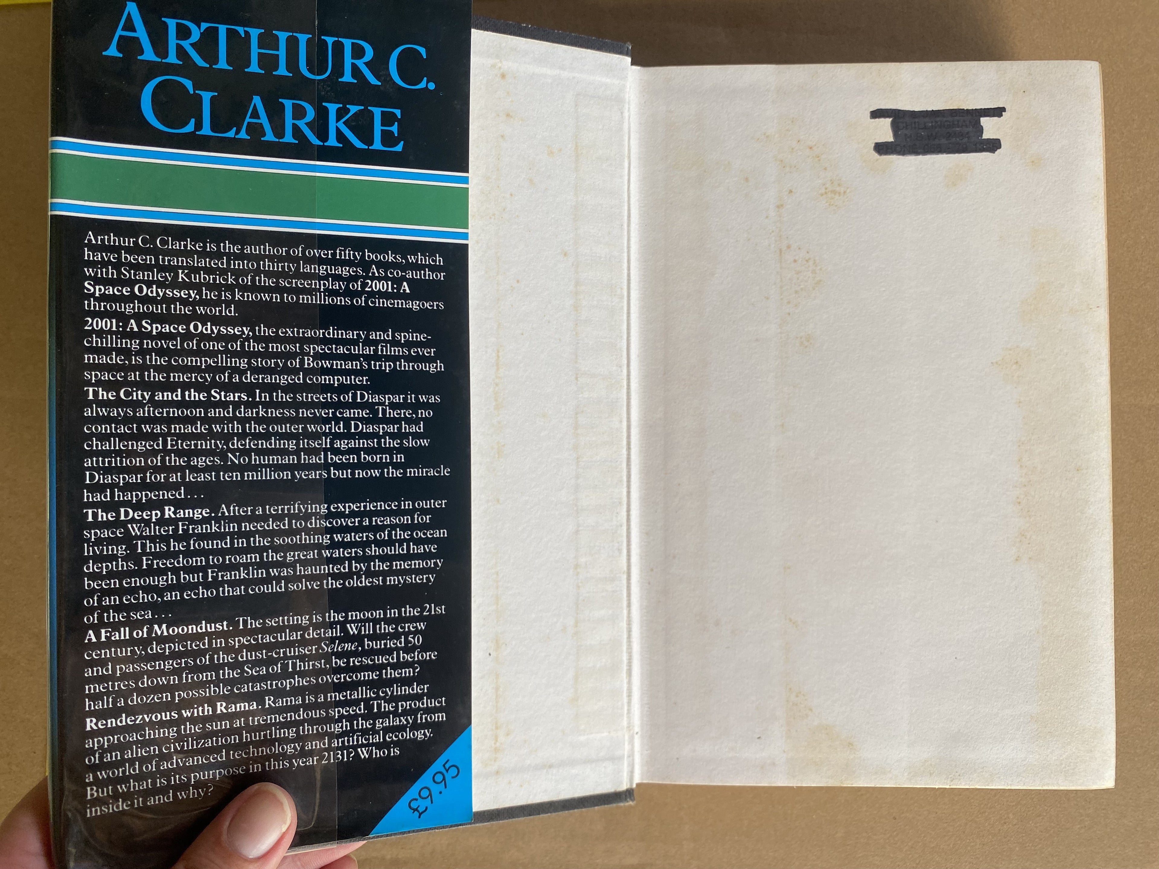 2001: A Space Odyssey; The City and the Stars; The Deep Range; A Fall of Moondust; Rendezvous with Rama — Clarke, Arthur C.