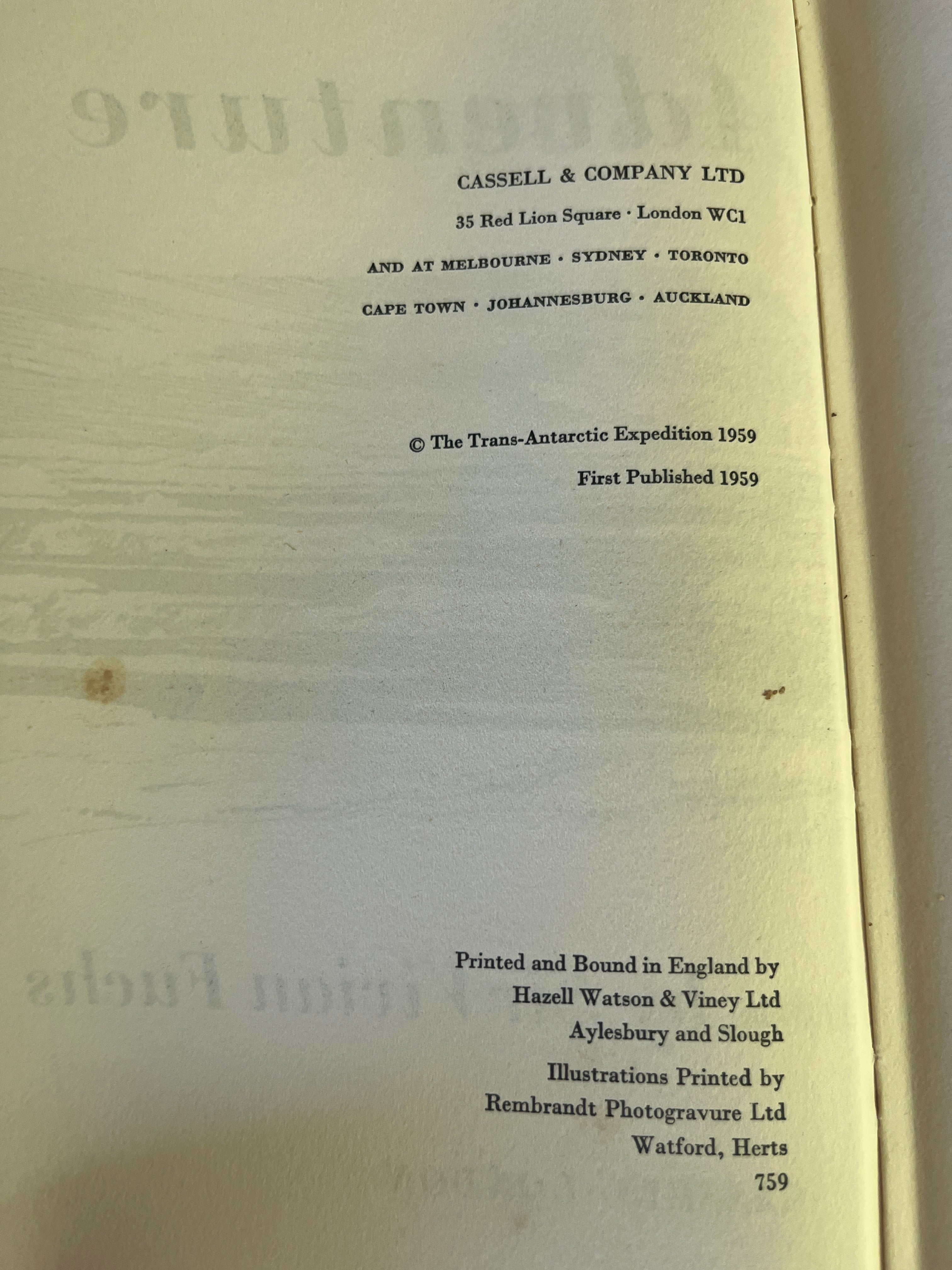 Antarctic Adventure - Fuchs, Sir Vivian