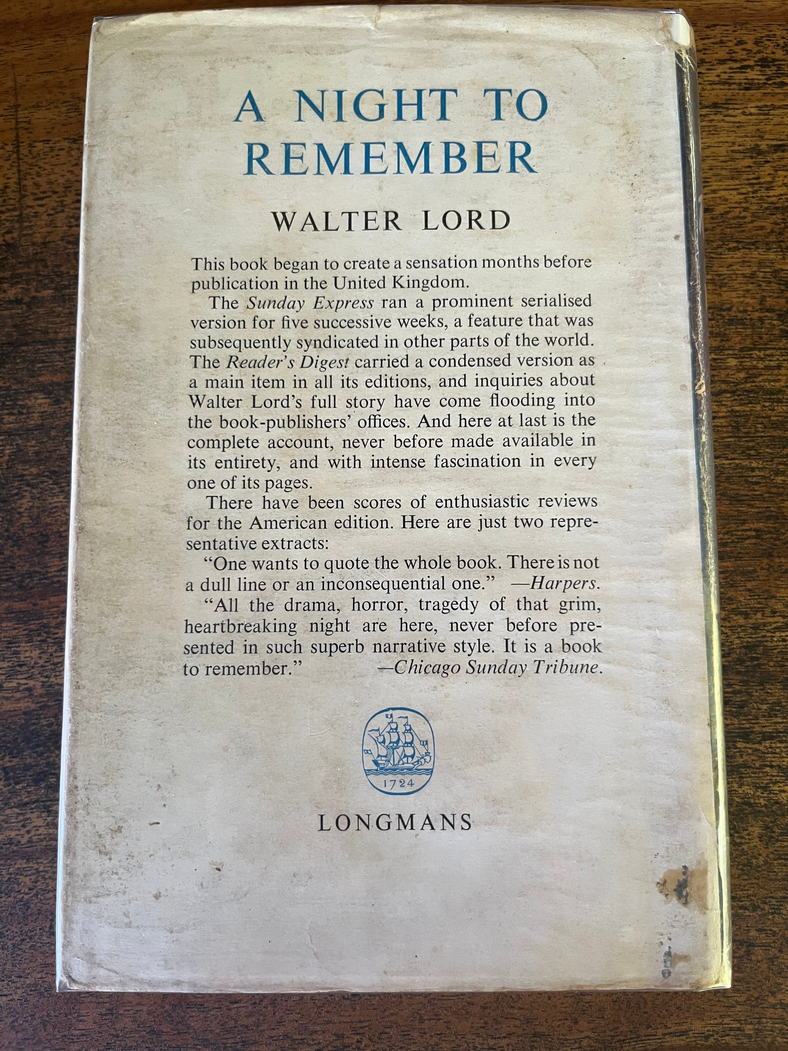 A Night To Remember - Lord, Walter