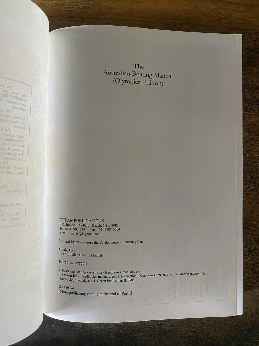 Australian Boating Manual - Gandy, Captain Dick