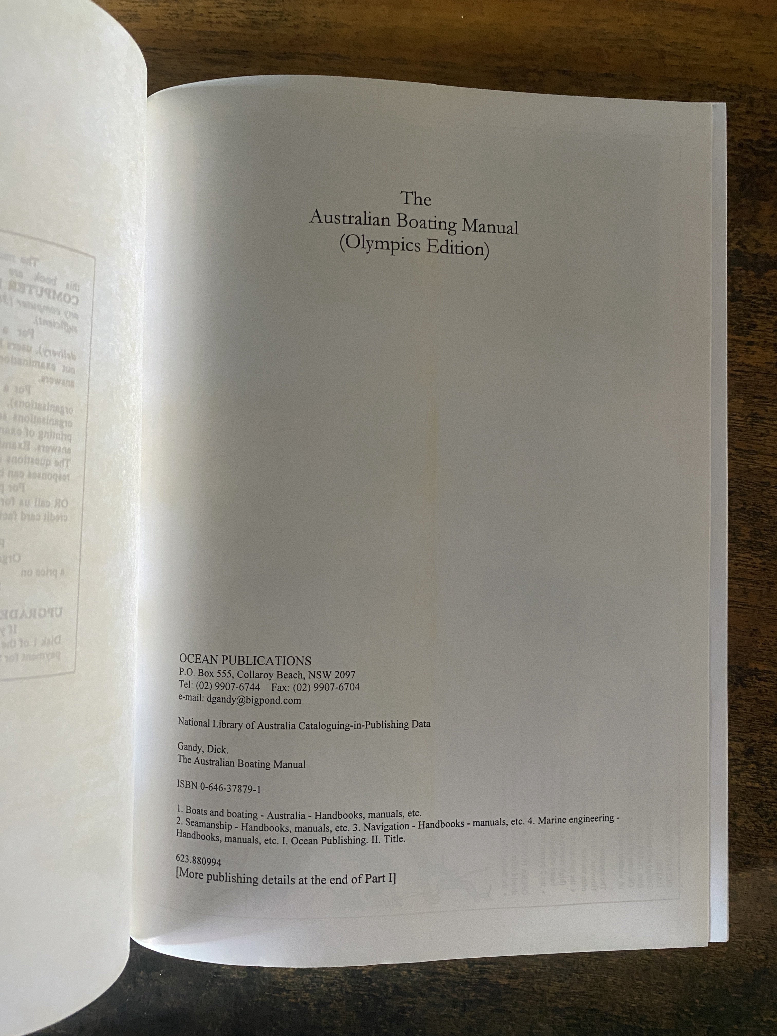 Australian Boating Manual - Gandy, Captain Dick