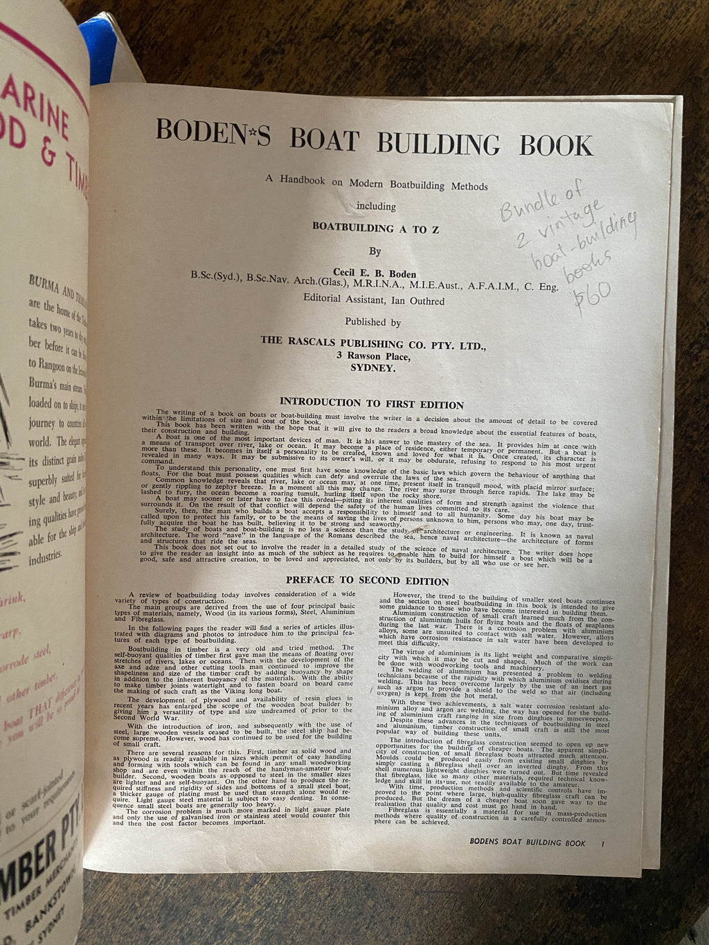 Boden's Boatbuilding Book (Designs) 3rd and 4th Edition - Boden, Cecil E. B.