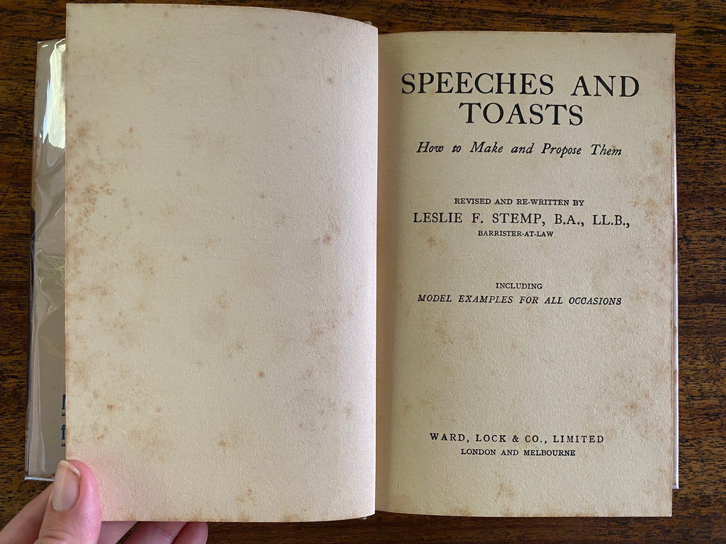 Speeches and Toasts: How to make and propose them