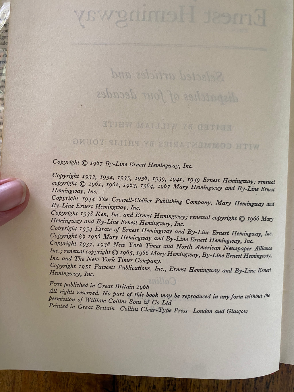 By-Line - Hemingway, Ernest