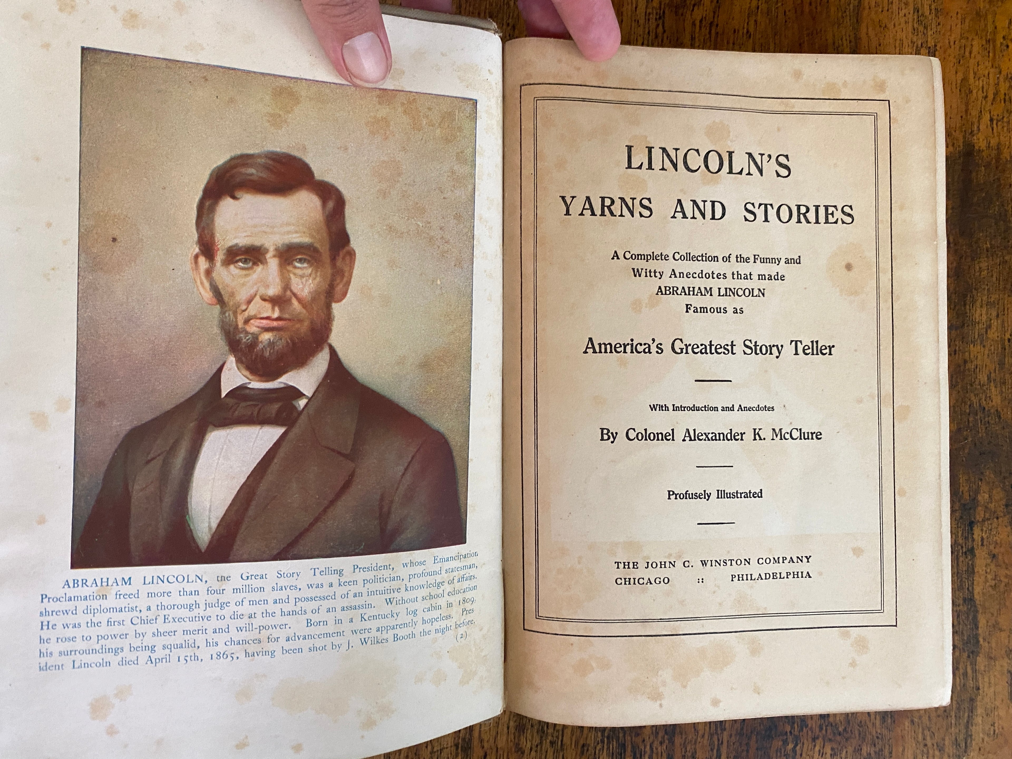 Lincoln's Own Yarns & Stories - McClure, Colonel Alexander K.