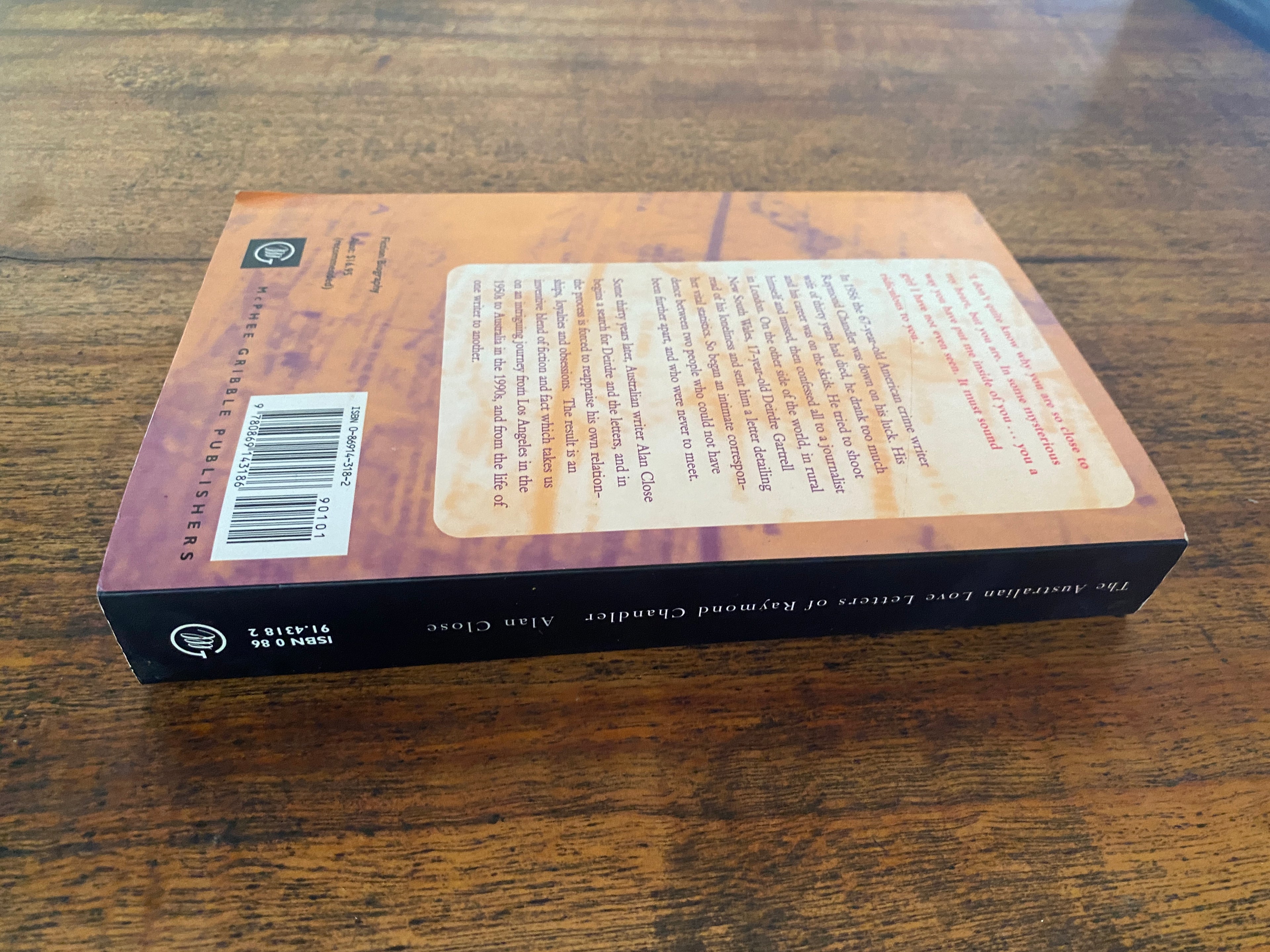 The Australian Love Letters of Raymond Chandler - Close, Alan