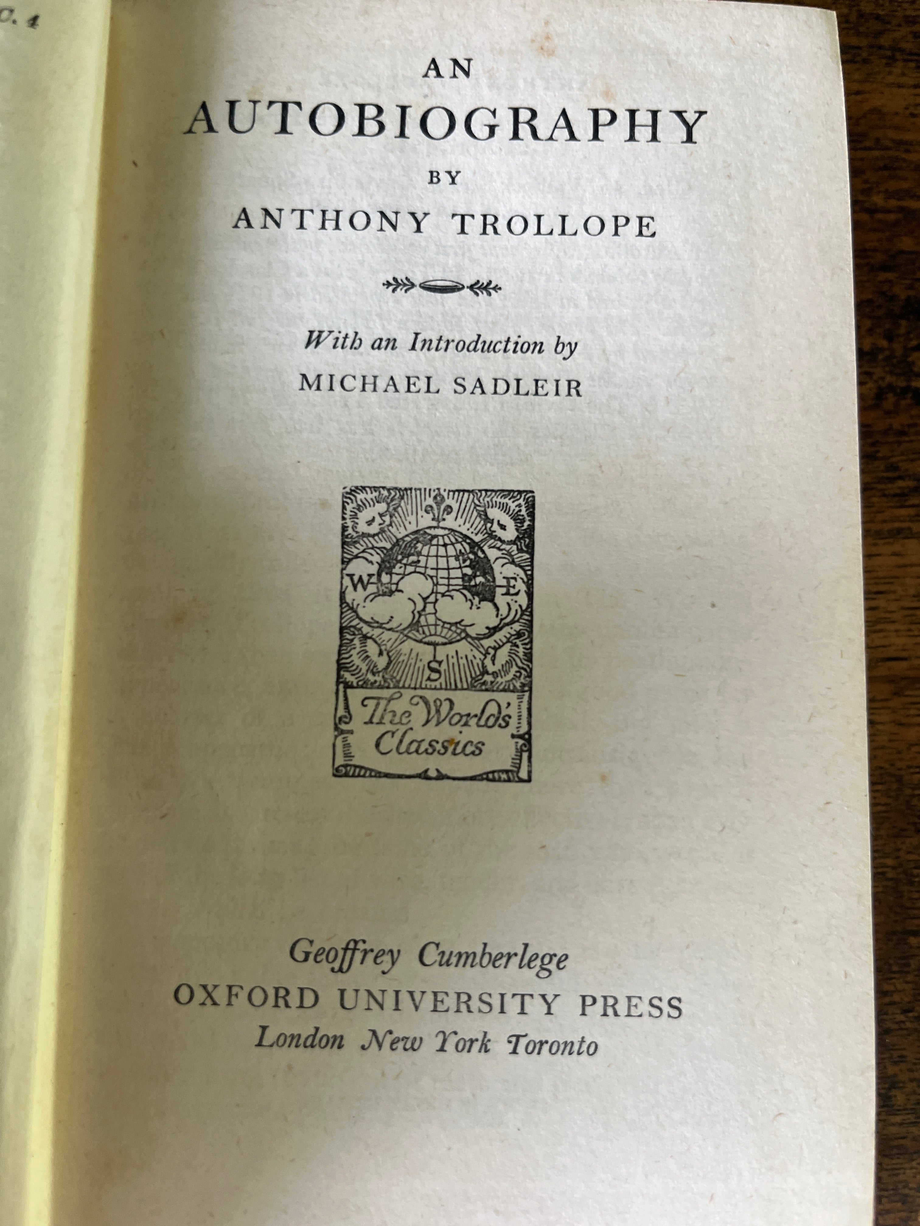 An Autobiography - Trollope, Anthony