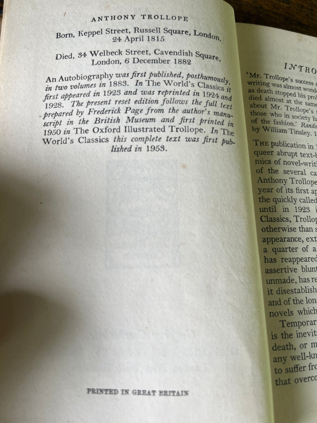 An Autobiography — Trollope, Anthony