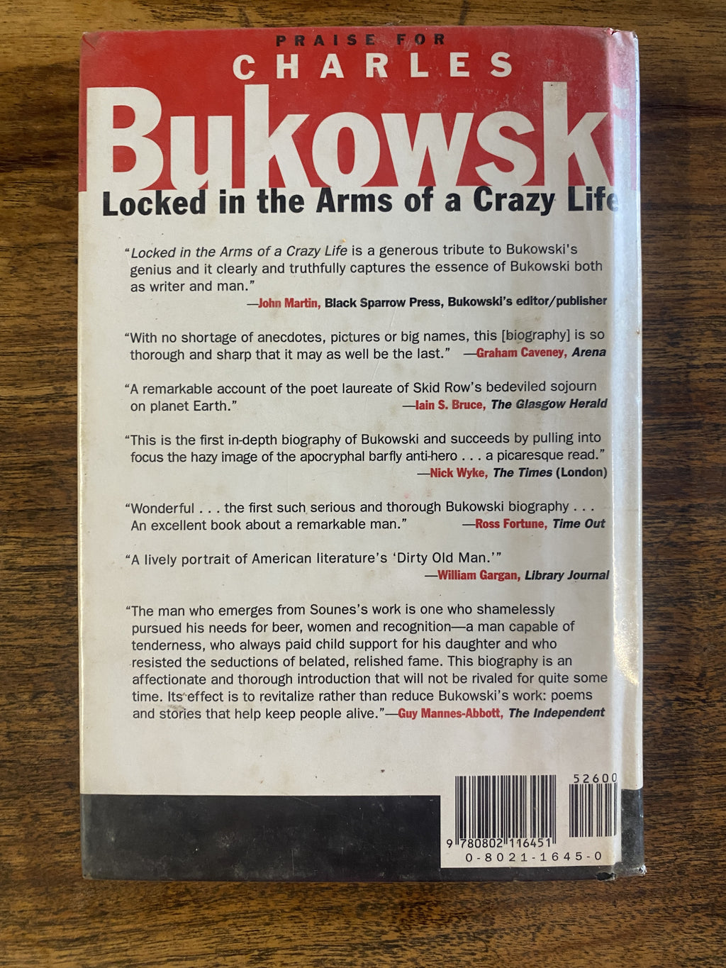 Charles Bukowski; Locked in the Arms of a Crazy Life — Sounes, Howard