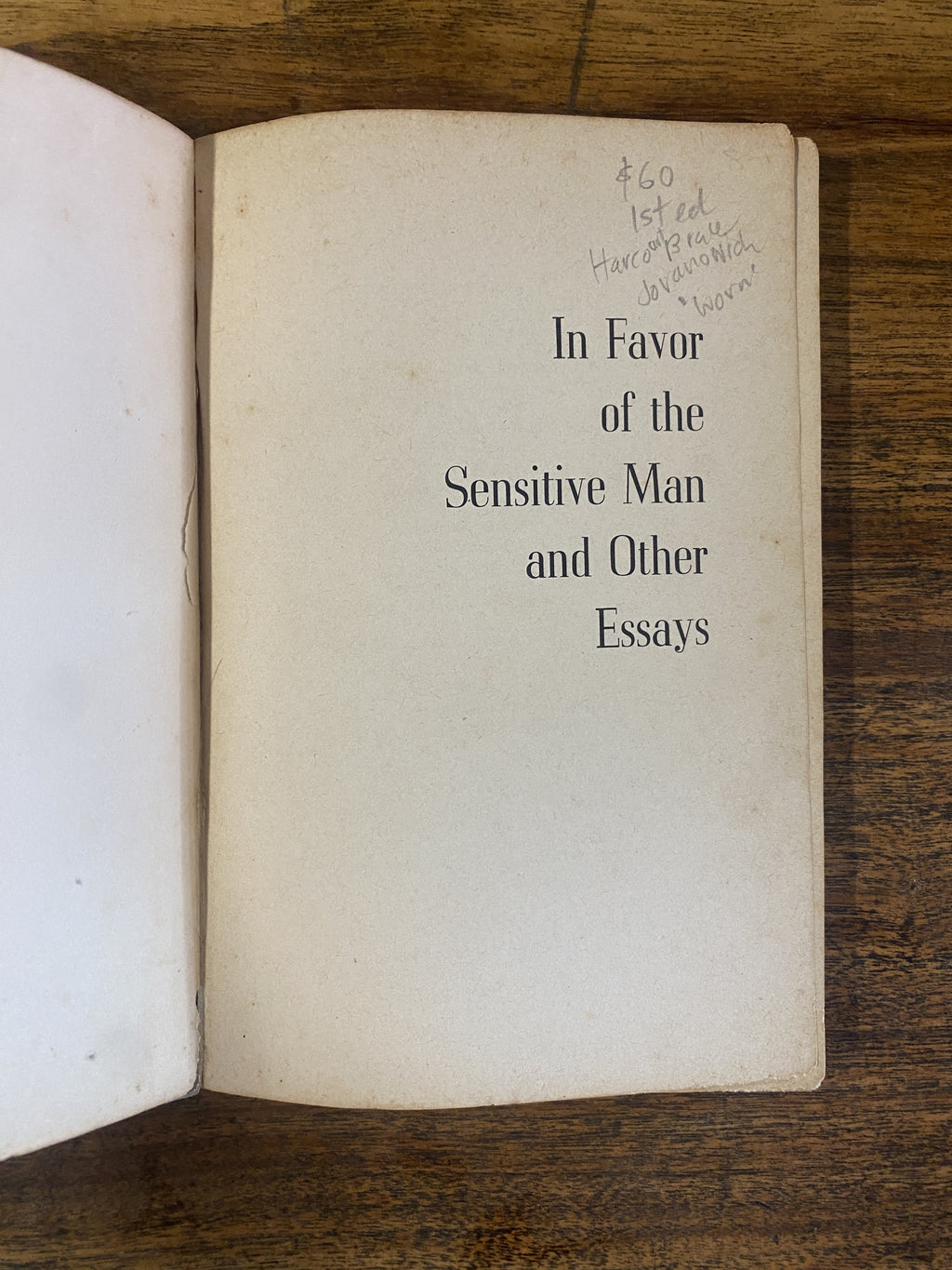 In Favour of the Sensitive Man and other essays — Nin, Anais